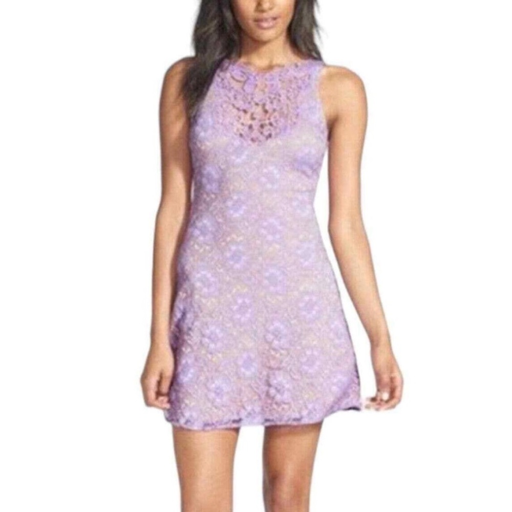 Dress the Population, One Rad Girl Lavender Lace Mini Dress. XS.